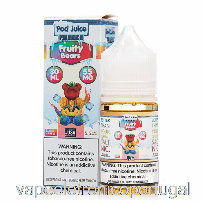 Vape Eletrônico Congelar Ursos Frutados - Suco De Vagem - 30ml 55mg